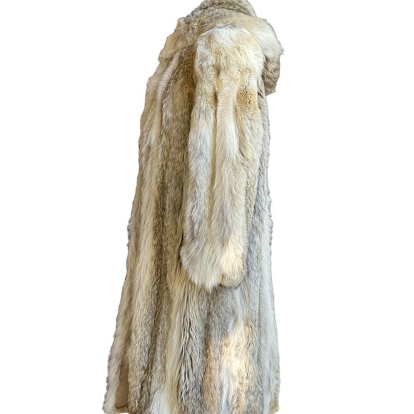 Peiser&Berk Canadian coyote fur coat with hood size large - Picture 2 of 9